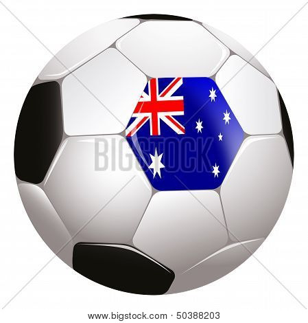 Football with country flag