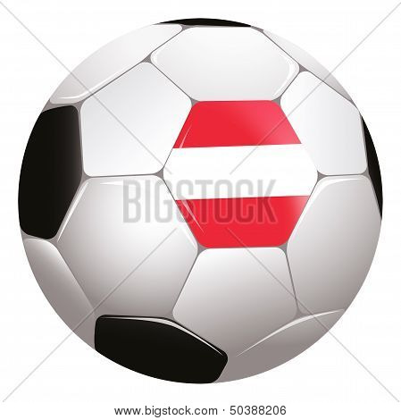 Football with country flag