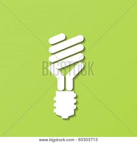 Energy-Saving Light Bulb. Vector