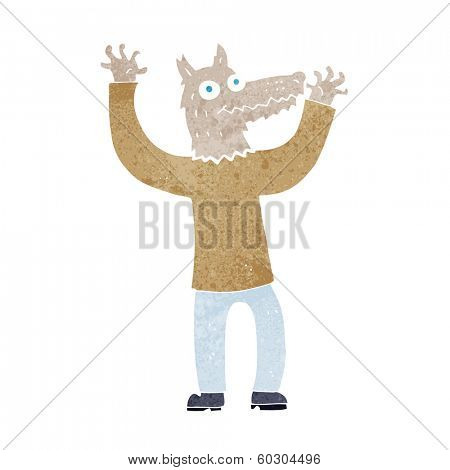 cartoon wolf man
