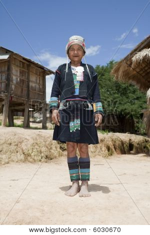 Asian Woman Akha in Tracht, laos