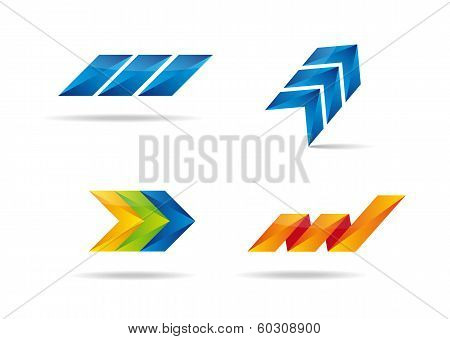 Colorful Set With Creative Design.