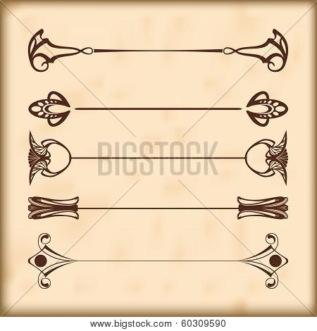Retro Design Elements Text Dividers And Decorations