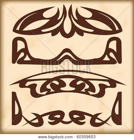 Retro Design Elements Text Dividers And Decorations