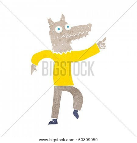 cartoon wolf man