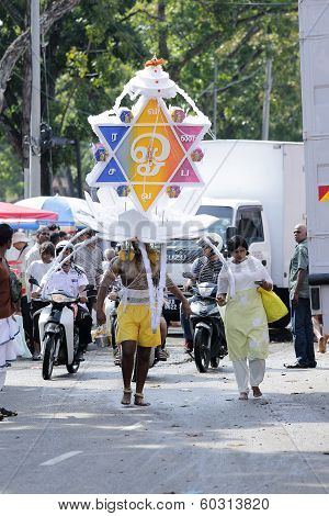 Penang, Malaysia - January 17: Indian Devotee Prepare For Celebrate At Thaipusam Festival On January