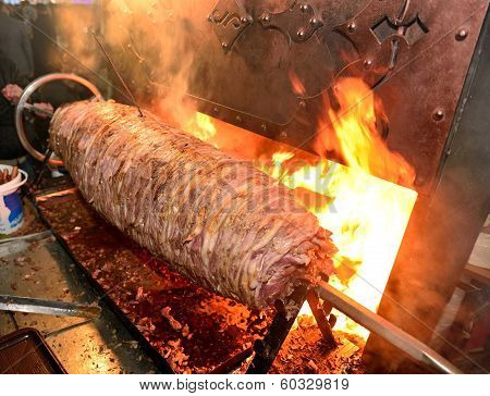 Cag Kebab Specific To The Region Of Erzurum, Turkey