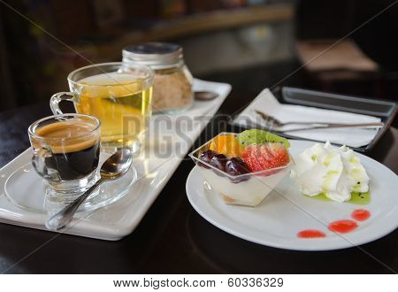 Coffee With Hot Tea