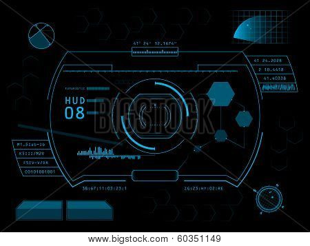 Futuristic user interface HUD