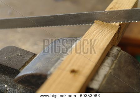 Cutting Wooden Slat