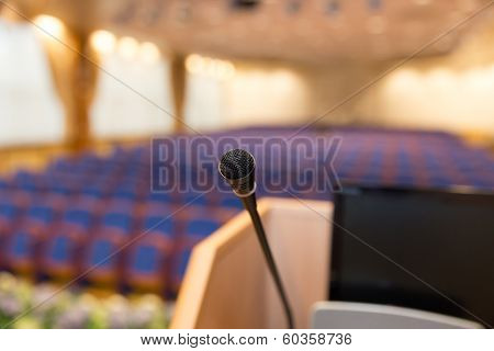 Rostrum In Conference Hall