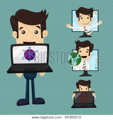 Businessman With Computer