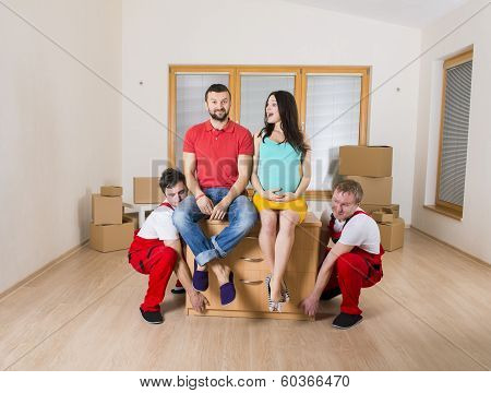 Movers in new house