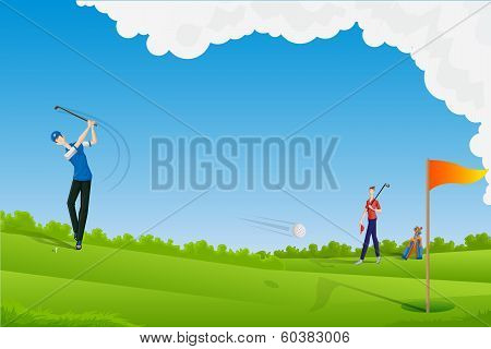 Man playing Golf