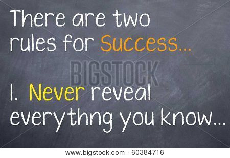 Two Rules for Success