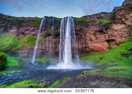 Seljalandfoss waterfall.