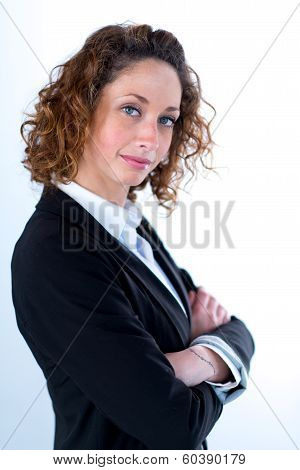 isolated portrait of a beautyful young executive women