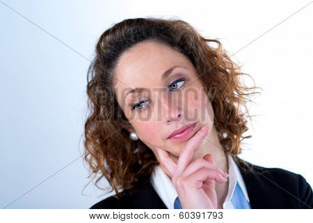 isolated portrait of a beautyful young executive women