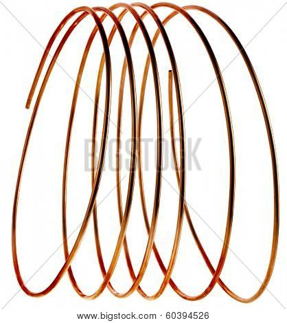 copper pipes isolated on white background