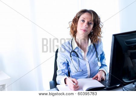 portrait of a beautiful female doctor