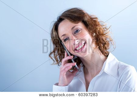 isolated portrait of a beautiful young executive woman