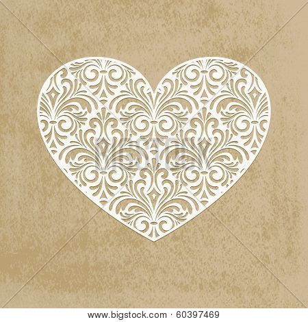 Vector Paper Cut Heart