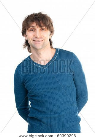 Casual Young Man Isolated On White Background