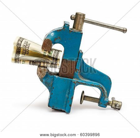 U.s. Currency In Vise