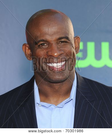 LOS ANGELES - JUL 17:  Deion Sanders arrives to the CBS-CW-Showtime Summer TCA Press Tour 2014  on July7, 2014 in West Hollywood, CA.                