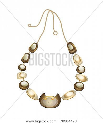 collection of gold jewelery with precious stones (vector illustration) 