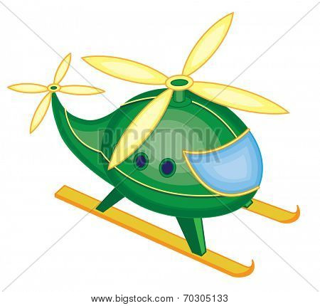 helicopter isolated on white background (vector illustration)