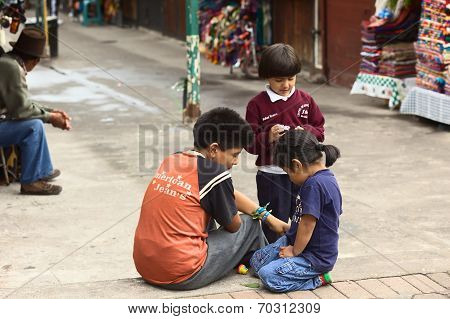 Children in Banos, Ecuador