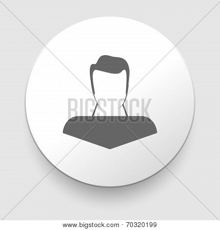 Man silhouette profile picture - vector