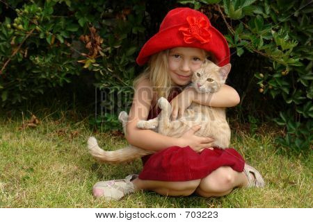 고양이와 빨간 모자 소녀