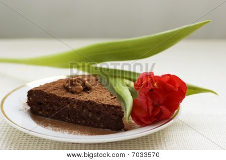 Kawałek ciasto czekoladowe