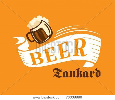 Brewery poster with beer tankard