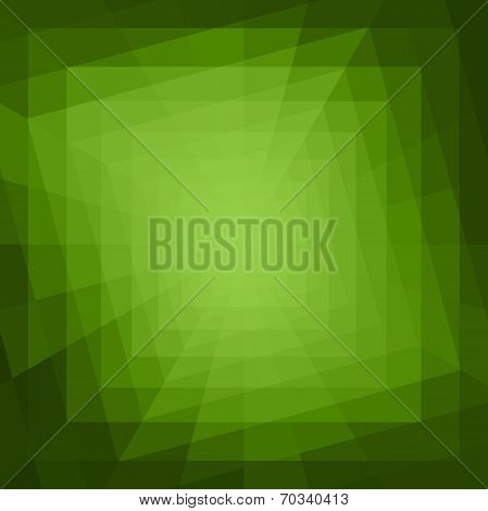 Abstract Green Geometric Tunnel Background.
