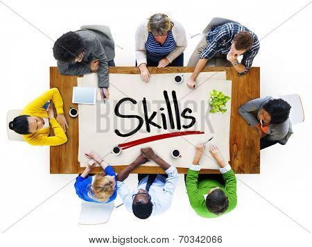 People in a Meeting and Single Word Skills