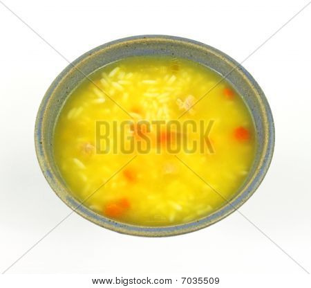 Zuppa di verdure e riso pollo