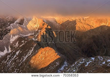 Caltun Lake In Fagaras Mountains