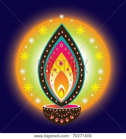 Diwali candle light