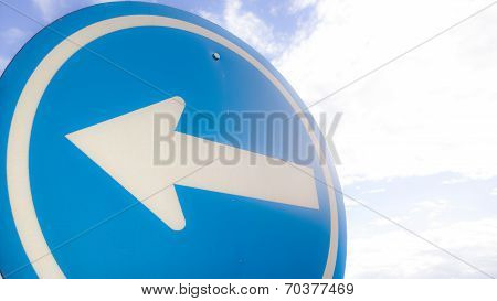 Left Arrow Traffic Sign