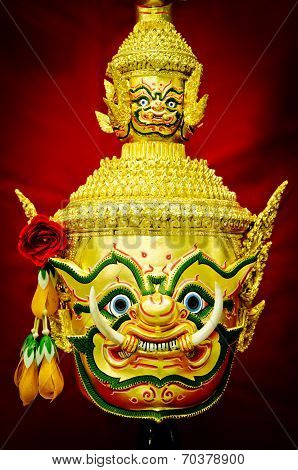 Hua Khon (ancient Thai Show Mask)