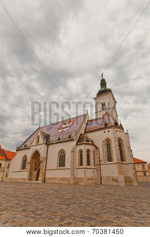 Church Of St. Mark (xiii C.). Zagreb, Croatia