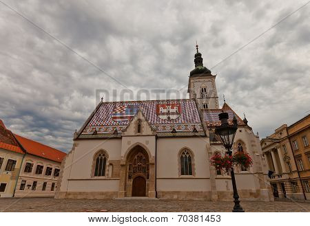 Church Of St. Mark (xiii C.). Zagreb, Croatia
