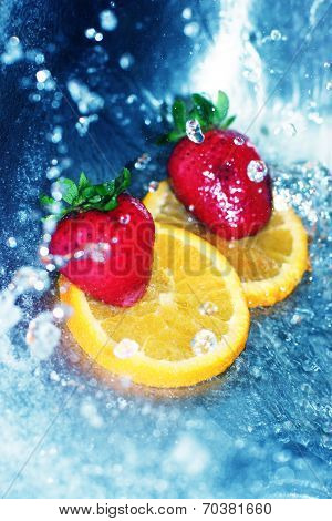 Water And Strawberries