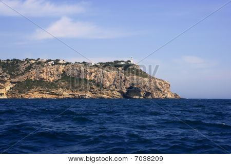 Cape Nao in Mediterranean Sea Spain on summer day