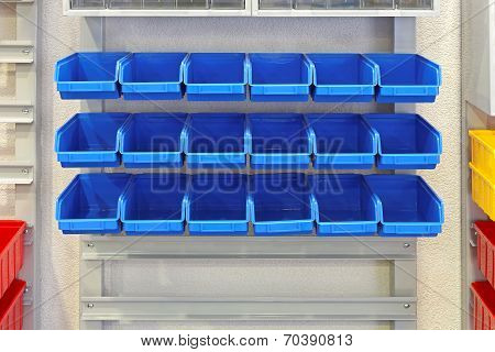 Blue Parts Rack