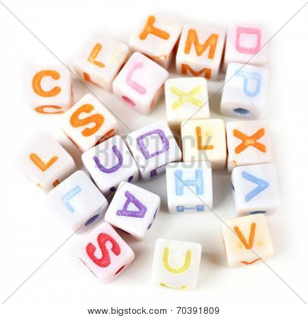 Beads for children isolated on white