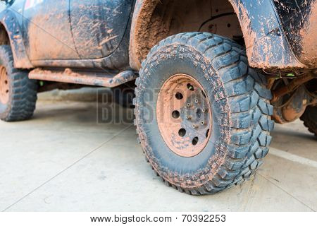 Muddy wheel
